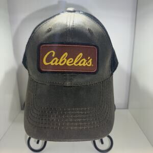 CABELA'S ADJUSTABLE SNAPBACK TRUCKER/MESH HAT/CAP, GRAY, OUTDOOR/CAMP/FISH